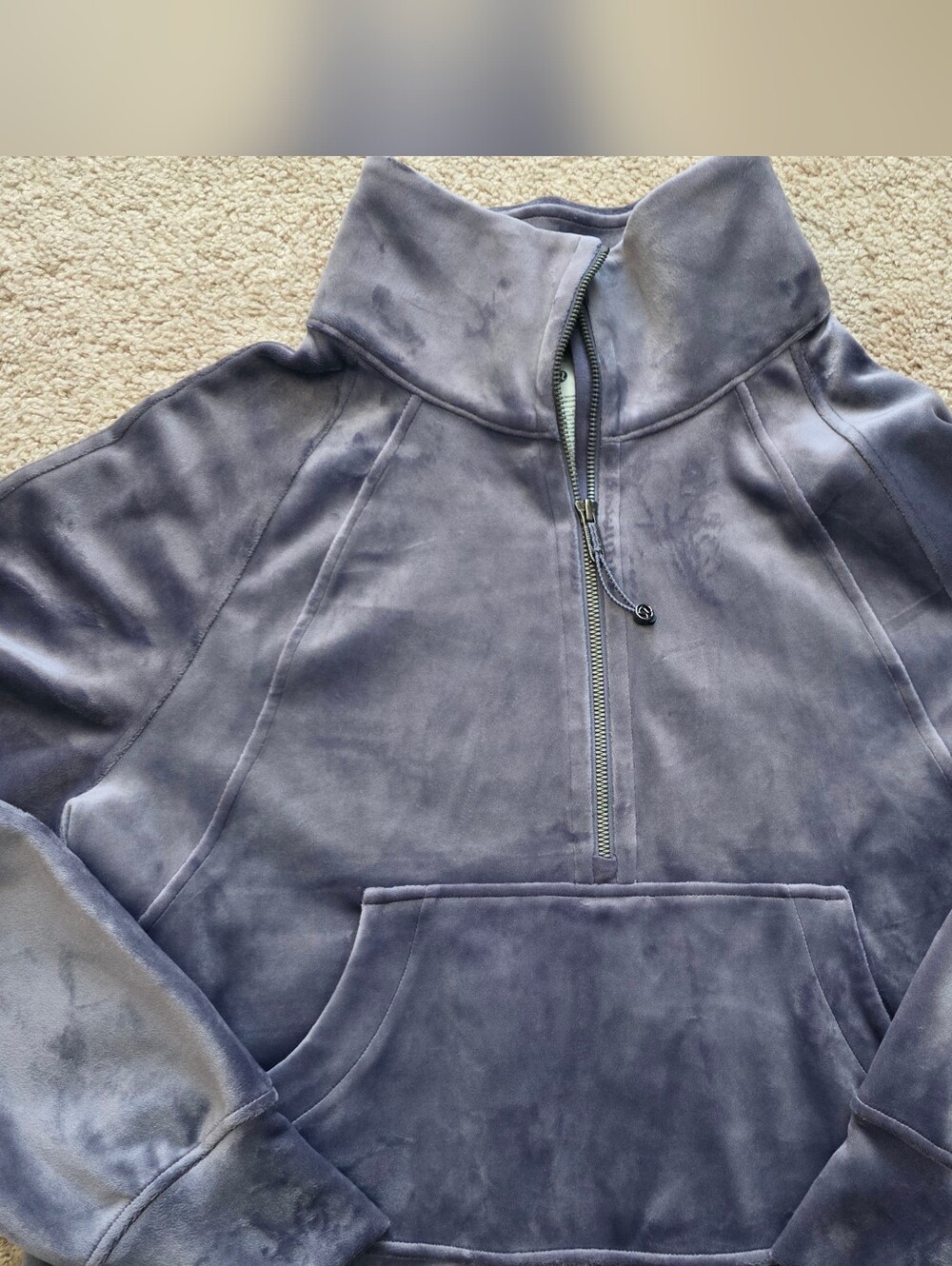 NWOT Lululemon scuba oversized funnel neck velvet Size M/L Nightfall RARE